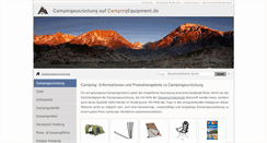 Desktop Screenshot of campingequipment.de
